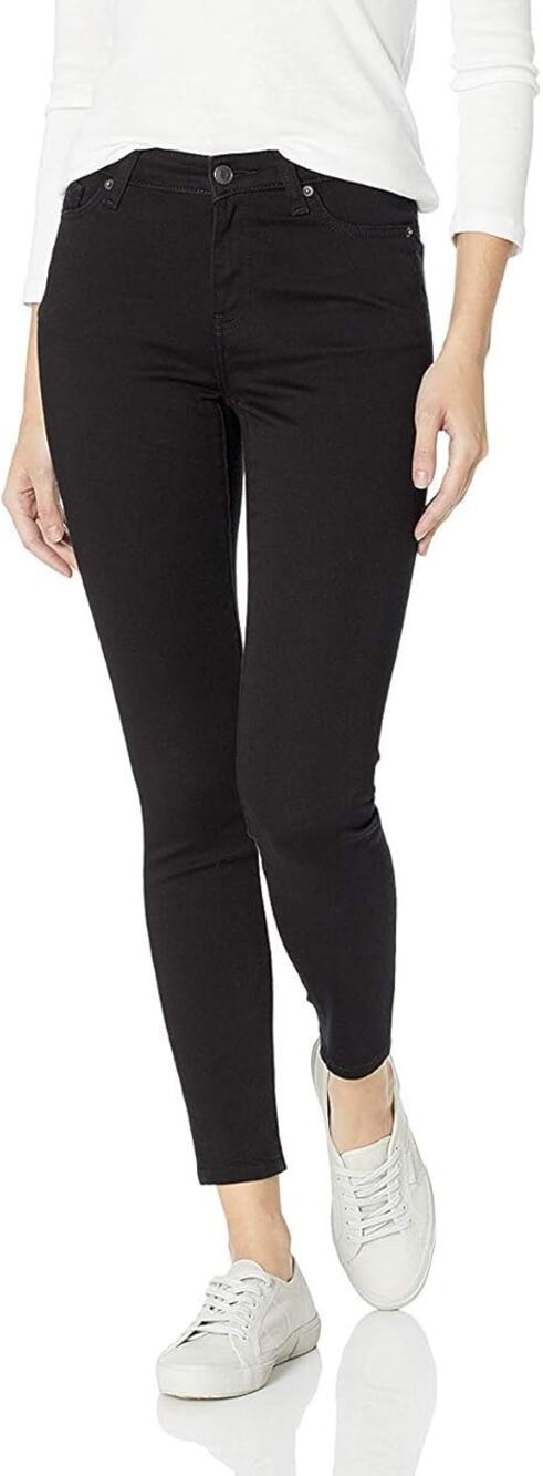 NWOT Amazon Essentials Black Mid Rise Skinny Jeans Women's Size 0 Short